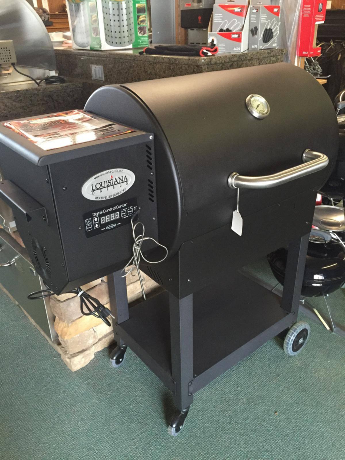 A Louisiana Grills wood pellet barbecue on our showroom floor
